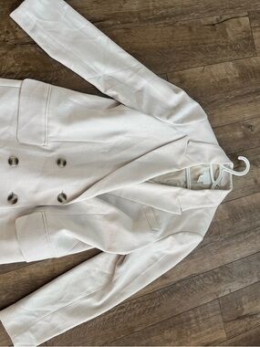 H&M Double-Breasted Cream Blazer Jacket
